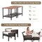 Costway 7PCS Patio Rattan Furniture Set Cushioned Loveseat Sofa Ottoman Table